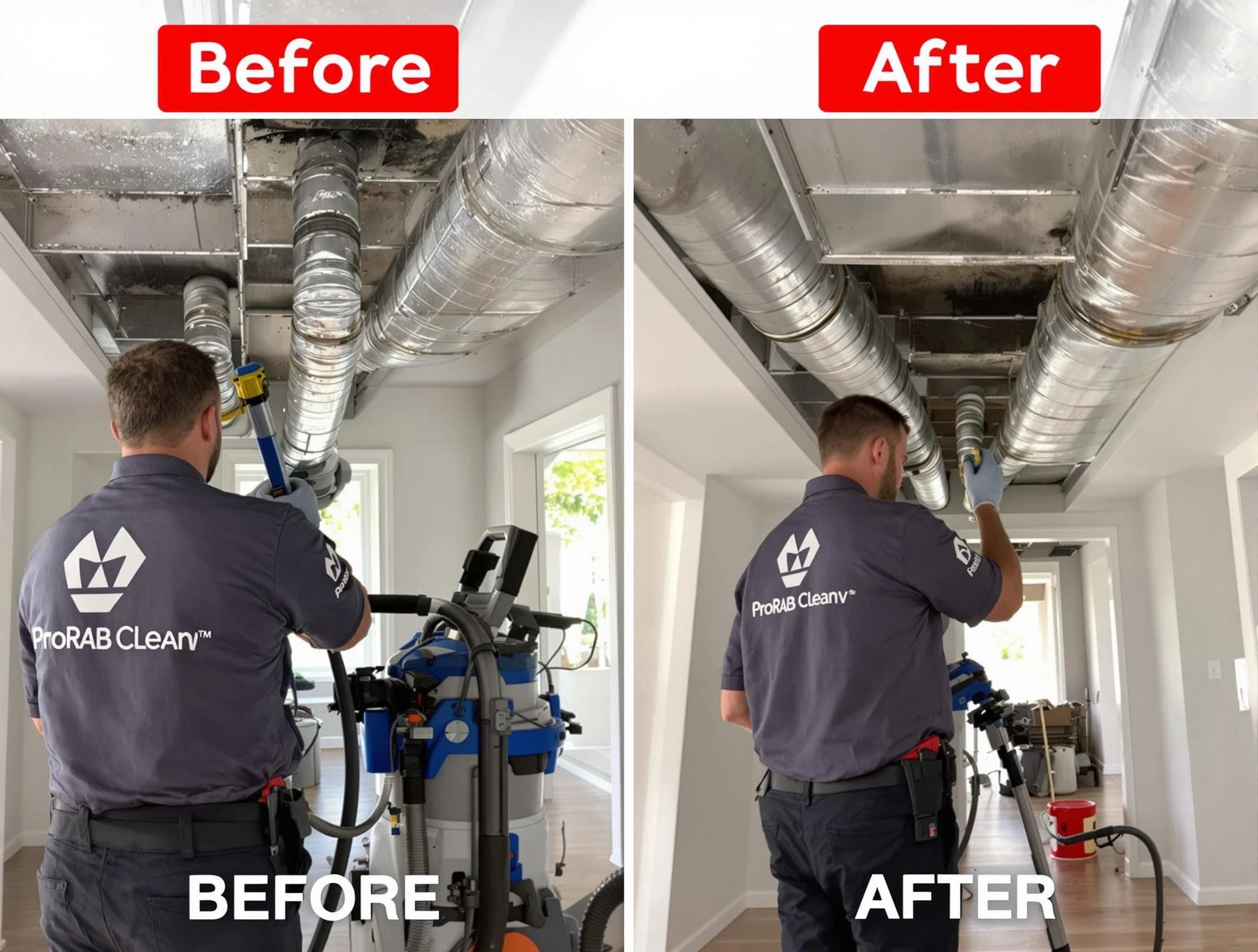 Centerville Air Duct Cleaning expert performing thorough residential duct cleaning in a Centerville home