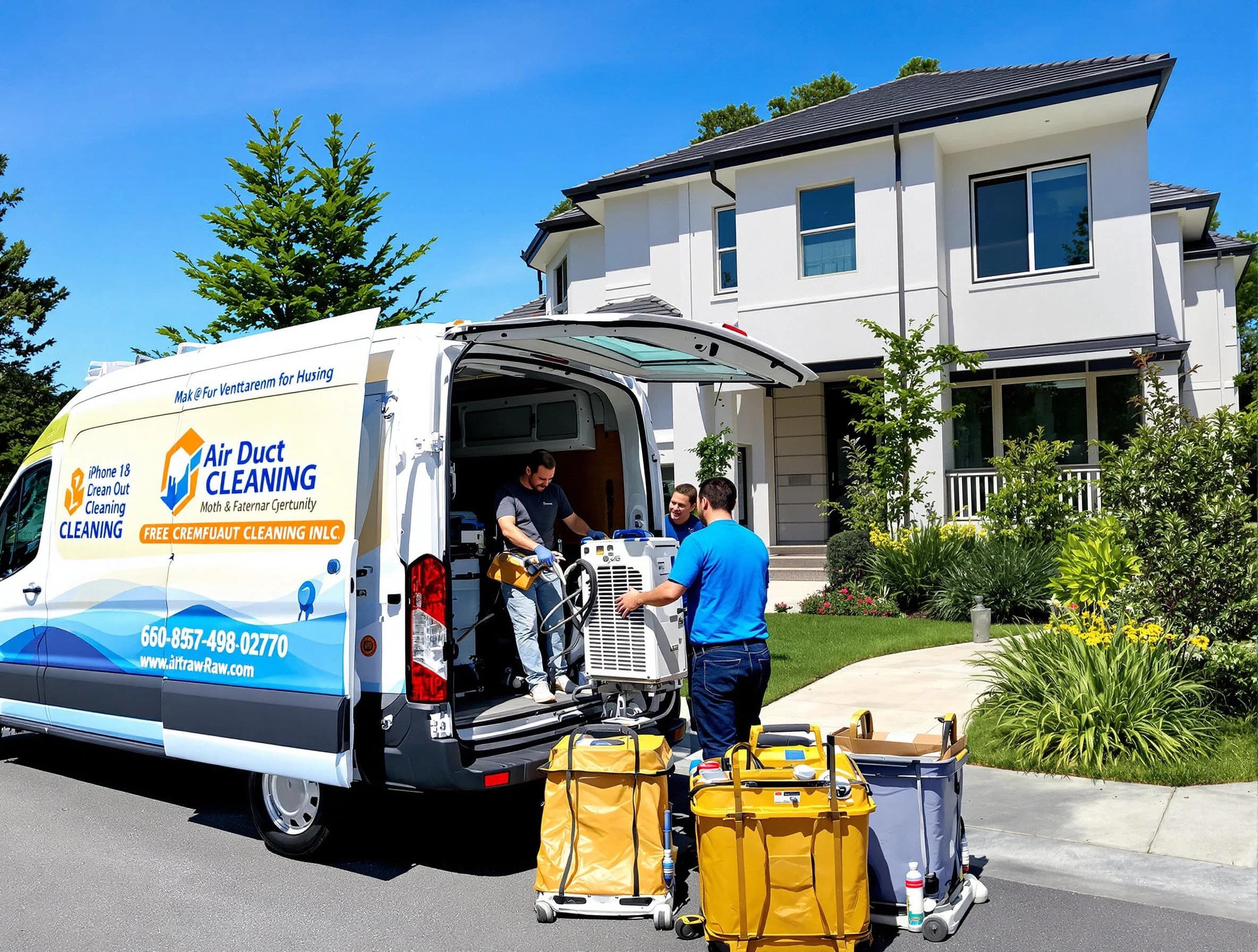 Centerville Air Duct Cleaning technician performing professional air duct cleaning in Centerville