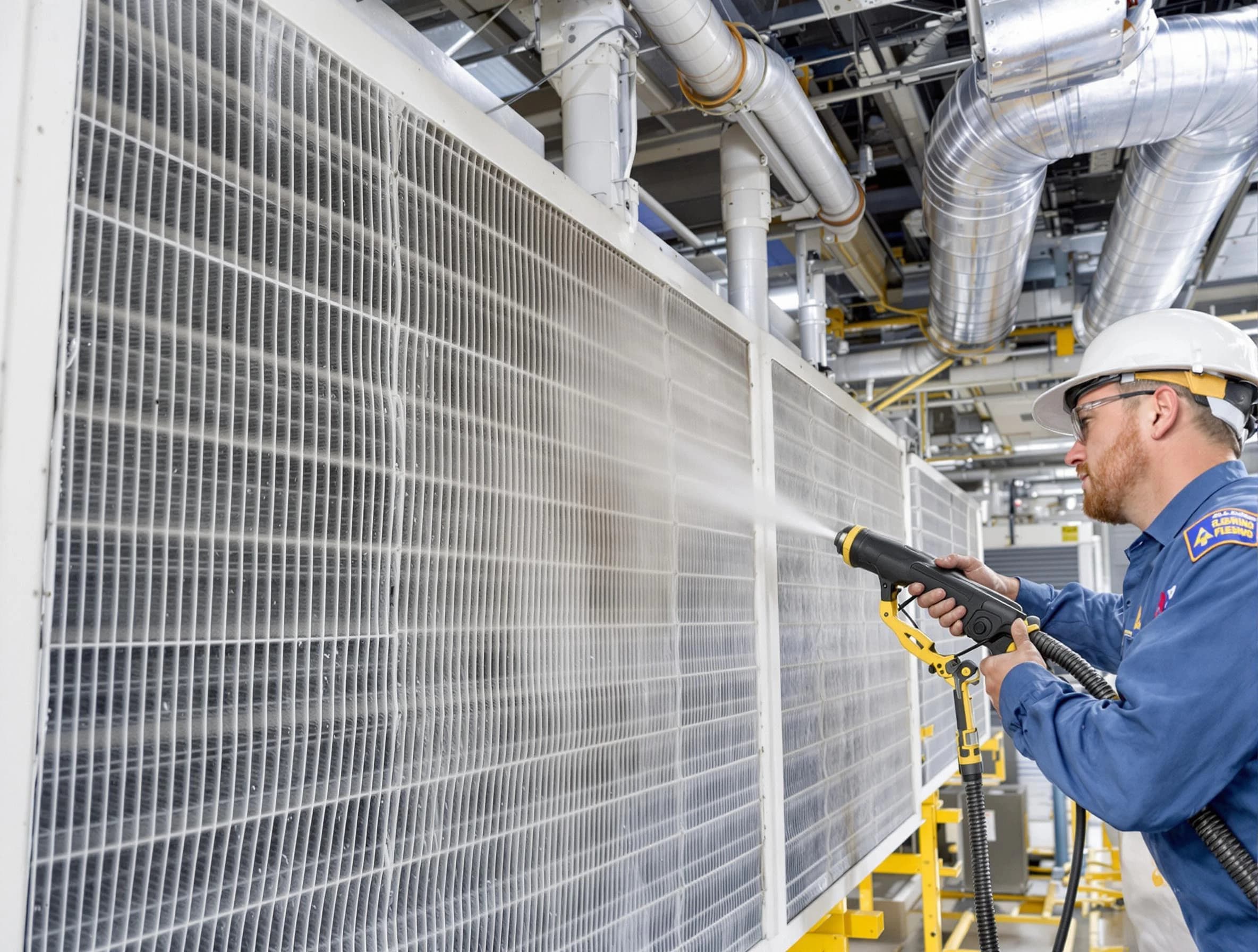 Professional commercial coil cleaning by Centerville Air Duct Cleaning in Centerville